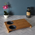 Bamboo Chopping Board with Silicone Containers