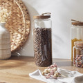 Glass Storage Jar with Acacia Wood Lid 27.5cm