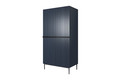 Wardrobe Nicole with Drawer Unit 100 cm, dark blue, black legs