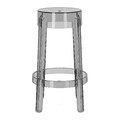 Bar Stool Ghost 66cm, grey transparent