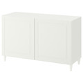 BESTÅ Storage combination with doors, white, Smeviken/Kabbarp white, 120x42x74 cm