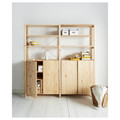IVAR 2 sections/shelves/cabinet, pine, 174x30x179 cm