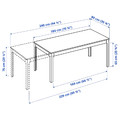 EKEDALEN Extendable table, white, 180/240x90 cm