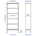 IDANÄS TV storage combination, white, 325x40x211 cm