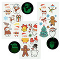 Glow-in-the-Dark Christmas Temporary Tattoos