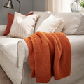 HUMLEMOTT Throw, red-brown, 130x170 cm
