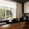 Laminated Kitchen Worktop 60 x 2.8 x 305 cm, matt black
