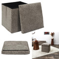 Folding Pouffe, corduroy, taupe