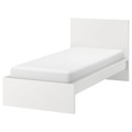 MALM Bed frame, high, white/Lindbåden, 90x200 cm