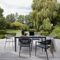 GoodHome Garden Extendable Table Baradal, aluminium/glass