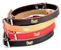 Dingo Leather Dog Collar 1.0x24cm, red