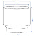 HONUNGSPALM Plant pot, in/outdoor/beige, 9 cm