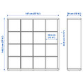 KALLAX / LAGKAPTEN Desk combination, black/black-brown, 147x159x147 cm