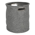 Felt Boxes Set of 2pcs, round, grey