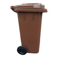 Waste Bin with Wheels Wheelie 240L, brown