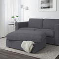 VIMLE Footstool with storage, Gunnared medium grey