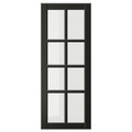 BODBYN Glass door, black, 40x100 cm
