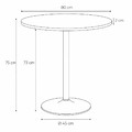 Table Hvar 80cm, black