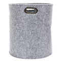 Felt Boxes Set of 2pcs, round, grey