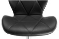 Bar Stool, faux leather, black/chrome