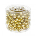 Christmas Tree Pearl Bead Chain Garland, Gold, 8 mm x 2.7 m