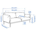 ÄPPLARYD 3-seat sofa, Lejde light grey