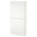 BESTÅ Wall cabinet with 2 doors, white/Laxviken white, 60x22x128 cm