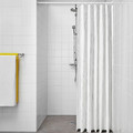 SVARTSTARR Shower curtain, white/grey, 180x200 cm
