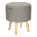 Stool with Storage L Neely, light grey