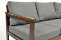 Outdoor Wooden 3-seat Sofa BELLA, brown/graphite