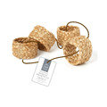 Set of 4 Napkin Rings, jute