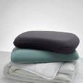 TÖCKENFLY Pillowcase for ergonomic pillow, green-grey, 29x43 cm