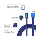 V-TAC Cable micreoUSB 1m 2.4A, blue