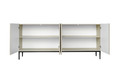 Four-Door Cabinet Nicole 200cm, cashmere, black legs