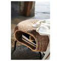GAMLEHULT Footstool with storage, rattan, anthracite