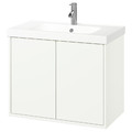 HAVBÄCK / ORRSJÖN Wash-stnd w doors/wash-basin/tap, white, 82x49x69 cm