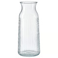 VARDAGEN Carafe, clear glass/patterned, 1.0 l