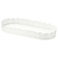 SAMVERKA Candle dish, white, 15x35 cm