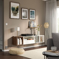 EKET Media storage combination, white/brown walnut effect, 175x35x35 cm