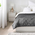 MJUKPLISTER Bedspread, dark grey, 260x250 cm