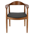 Chair President, wooden, dark brown
