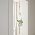 GoodHome Macrama Plant Hanger, white