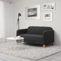LINANÄS 2-seat sofa, Vissle dark grey, 137x80.5x77 cm