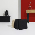 Folding Storage Pouffe Vels Atom, black