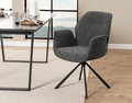 Swivel Chair with Armrests Aura, anthracite