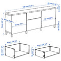 BESTÅ Storage combination with drawers, white/Sutterviken/Kabbarp white, 180x42x76 cm