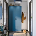 PAX / FYRUDDEN Wardrobe combination, dark grey/blue, 100x60x201 cm