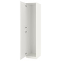 PAX / FARDAL Wardrobe with 1 door, white/high-gloss/white, 50x60x236 cm
