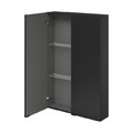 GoodHome Bathroom Wall Cabinet Imandra 60 x 90 x 15 cm, matt black