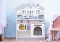 Wooden Kitchen Playset with Light & Accessories House, grey 3+